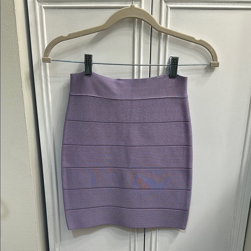 Elegant light Purple BEBE bandage Skirt